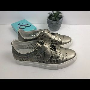 Rachel Zoe gold sneakers
